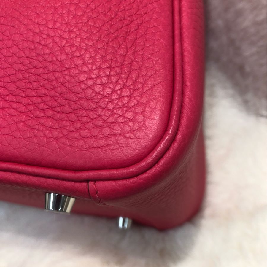 Hermes Lindy 26 銀扣極致粉 D stamp-12