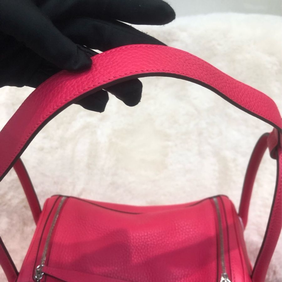 Hermes Lindy 26 銀扣極致粉 D stamp-13