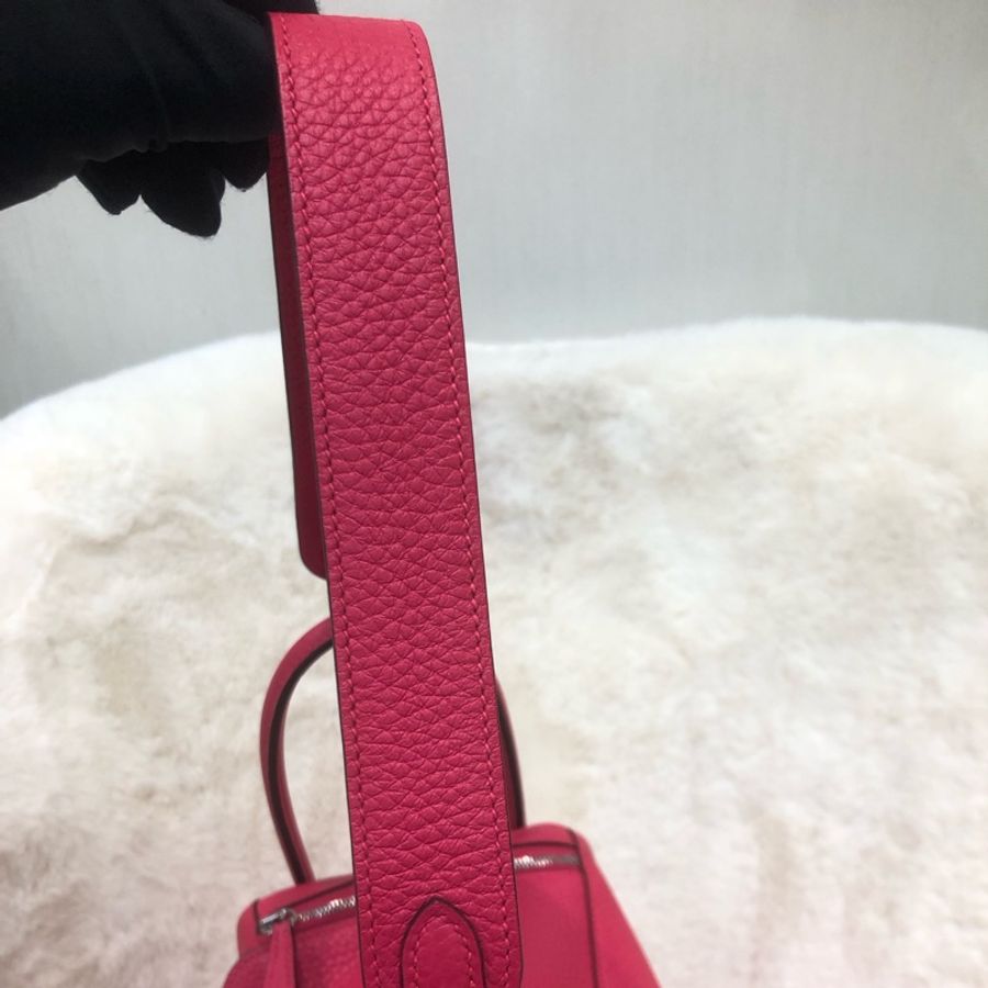 Hermes Lindy 26 銀扣極致粉 D stamp-14