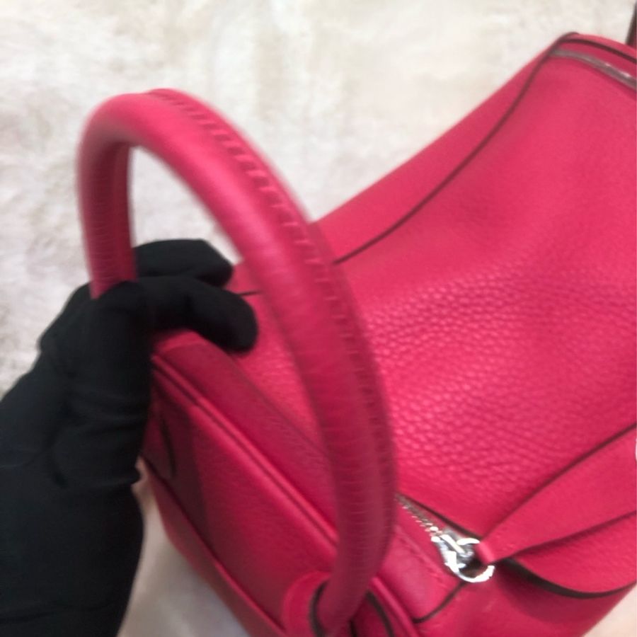Hermes Lindy 26 銀扣極致粉 D stamp-16