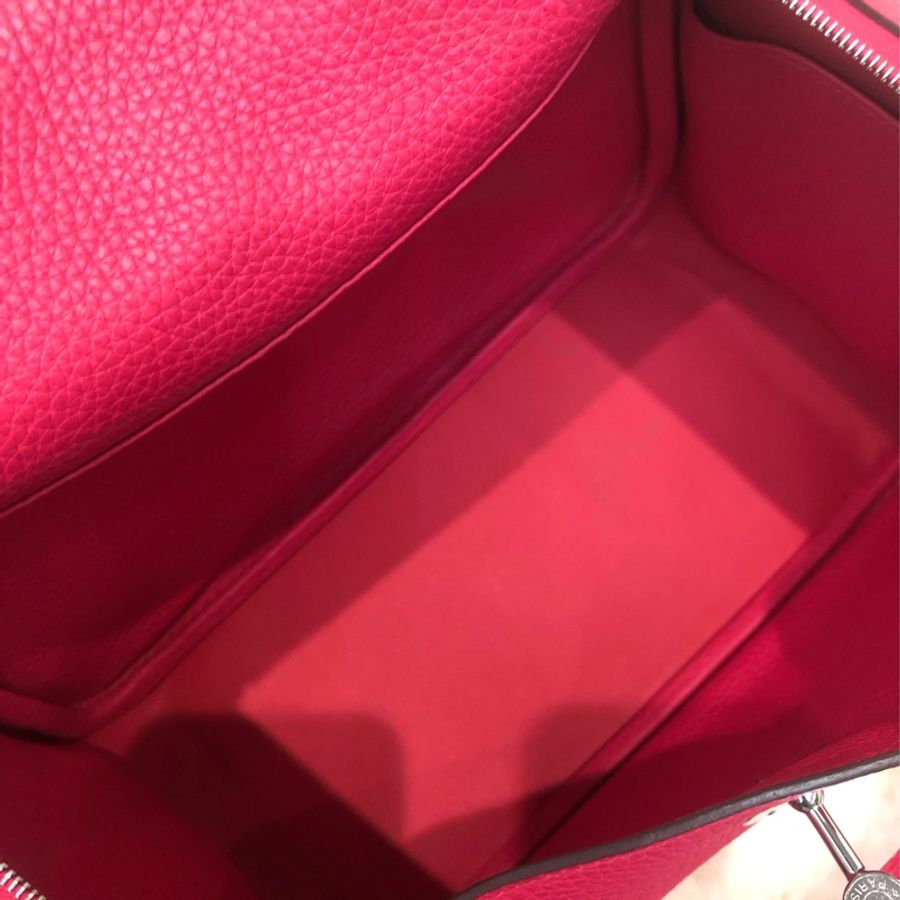 Hermes Lindy 26 銀扣極致粉 D stamp-19