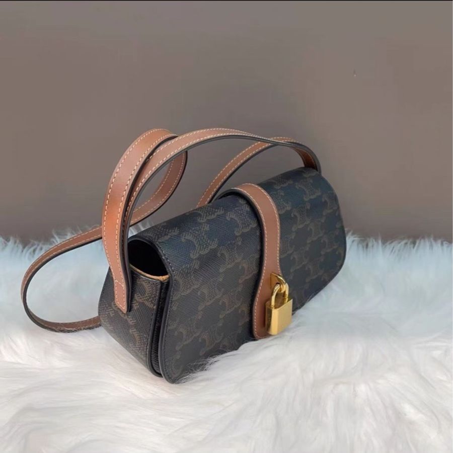 CELINE 黑金鎖頭肩背包|Lisa同款😍-10