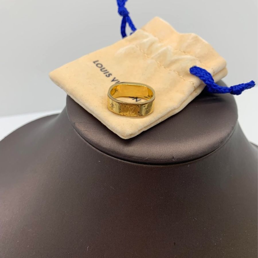 LV Nanogram Enamel 金色戒指-3