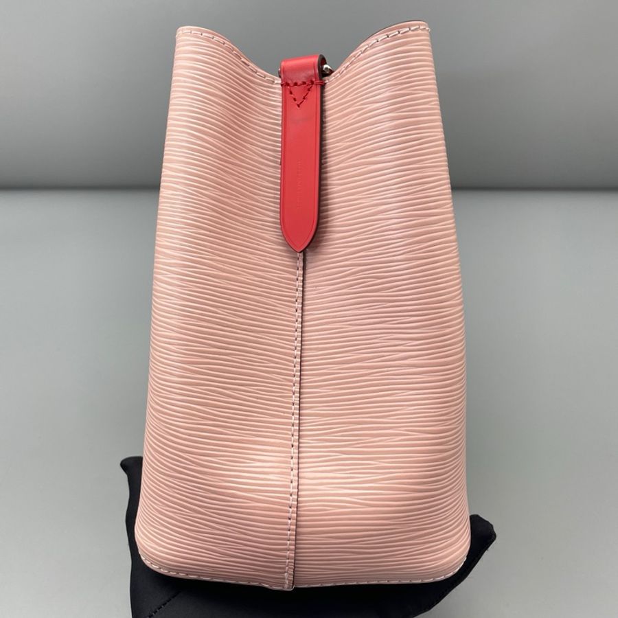 路易威登/Louis Vuitton 水波紋水桶包單肩包bb粉色銀色五金 附件:肩帶-2