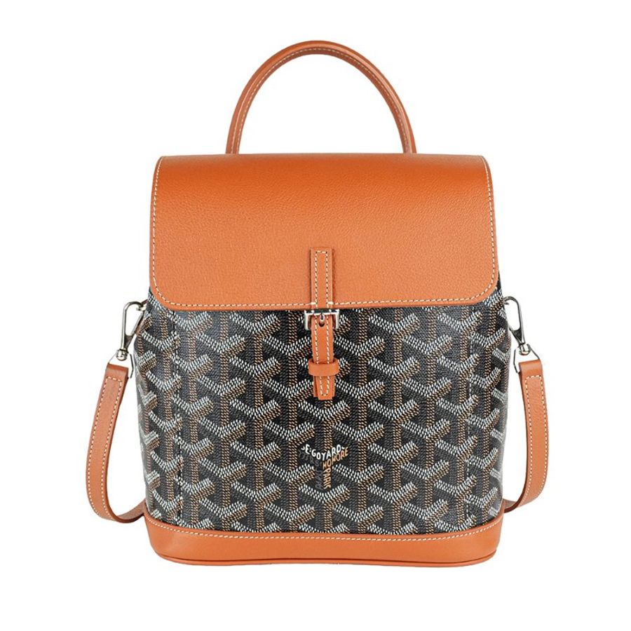 KÉSH 凱仕國際精品【法式鬆弛氛圍】GOYARD Alpin Mini 棕色迷你後背包｜經典 Goyardine 帆布-0