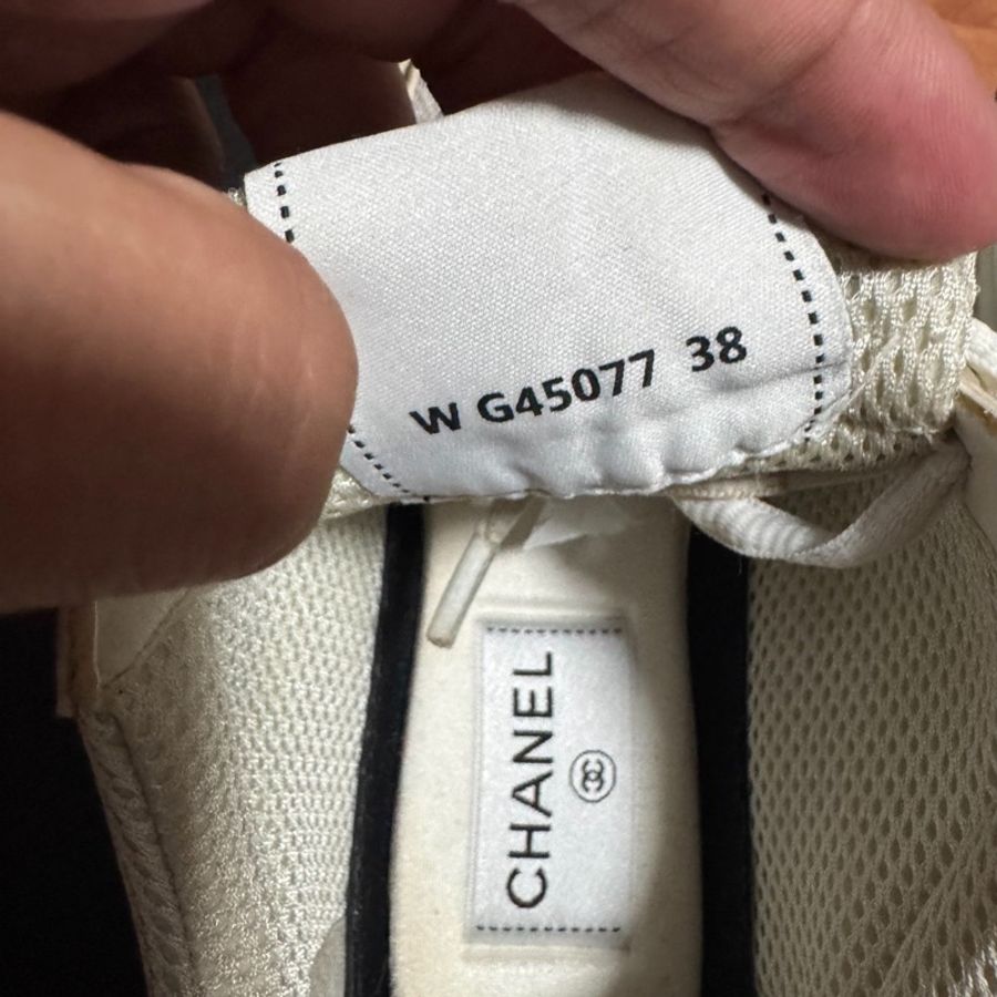 Chanel香奈兒徽標正品運動鞋 銀角大王 白銀色 38碼-5