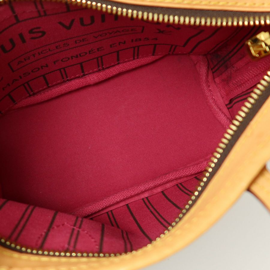LOUIS VUITTON Monogram Neverfull BB金扣手挽肩背兩用袋-4