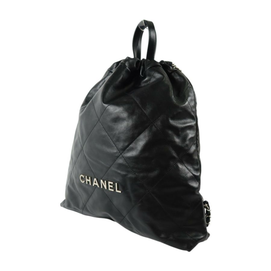 CHANEL 牛皮皮革Chanel 22 Backpack銀扣背包-2