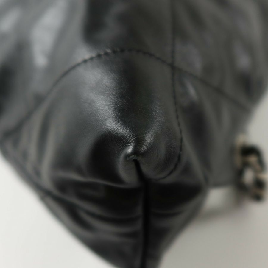 CHANEL 牛皮皮革Chanel 22 Backpack銀扣背包-10