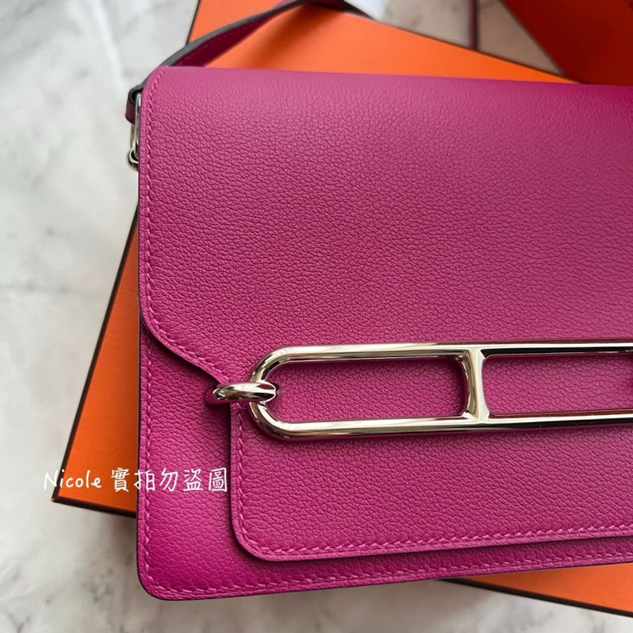 【🐎HERMES🐎】 💞HERMES愛馬仕Roulis mini L3玫瑰紫💞-10
