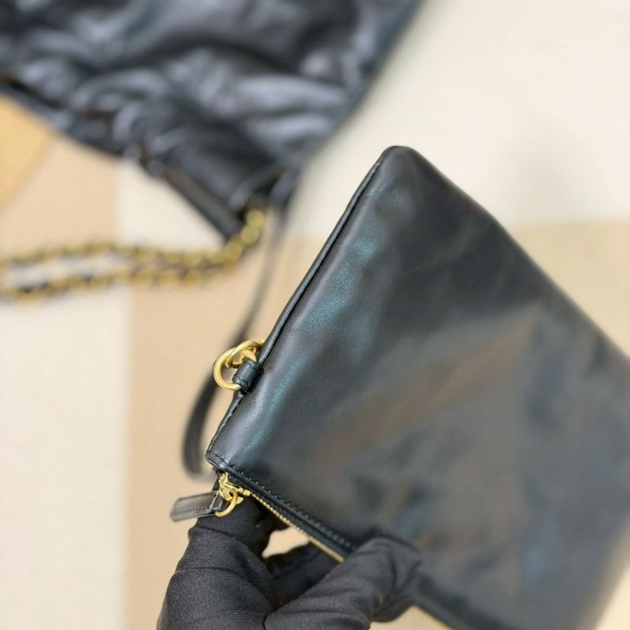 （天菜🖤✨錯過可惜！）🏷Chanel 香奈兒．22BAG 小號 滑面牛黑金 芯片款-29