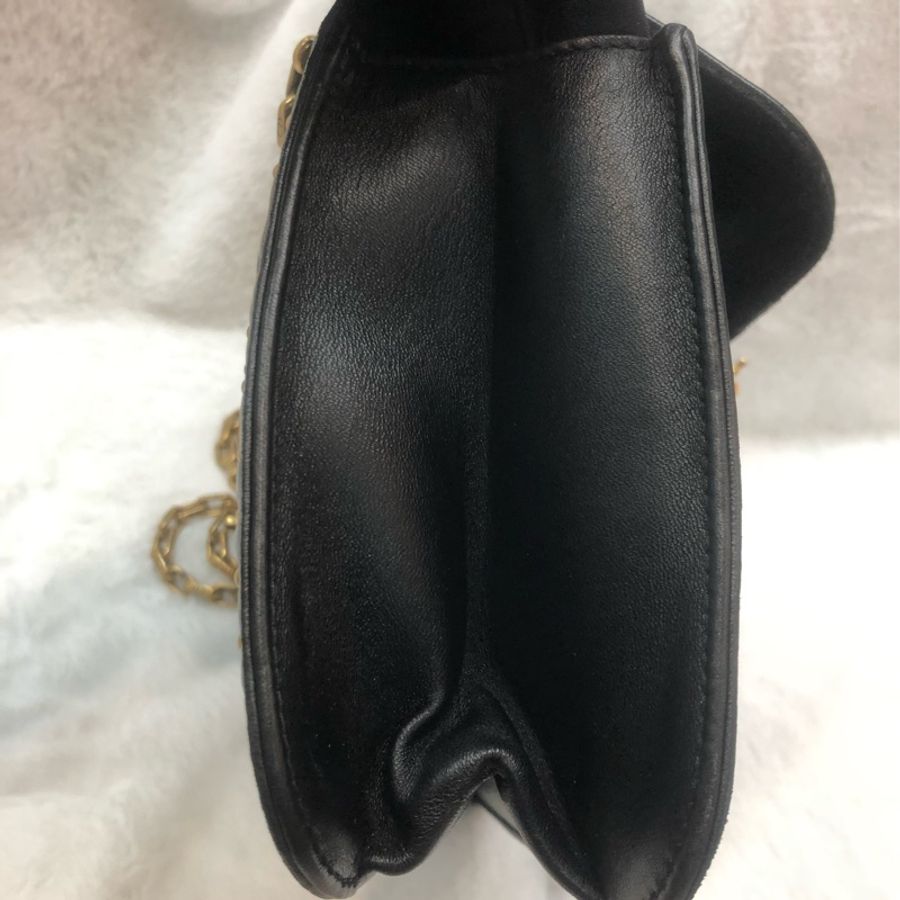 Dior 黑金菱格鏈條 羊皮 手袋 XC308-14