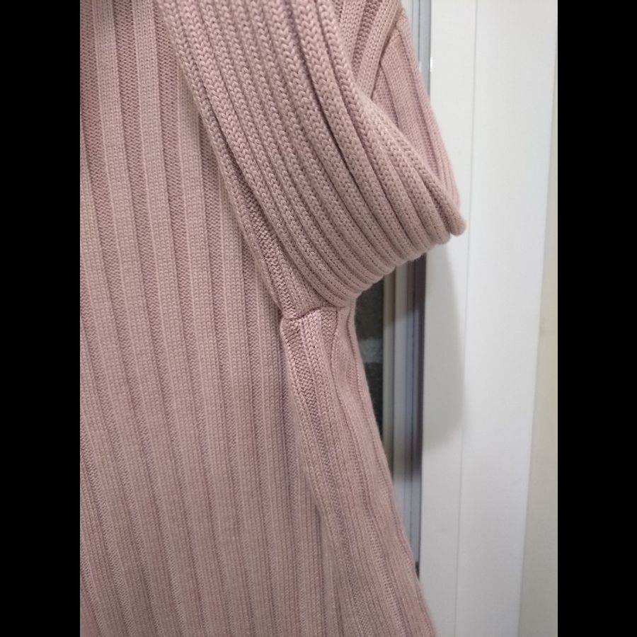 Moncler 粉色羽絨拼毛線針織外套-10