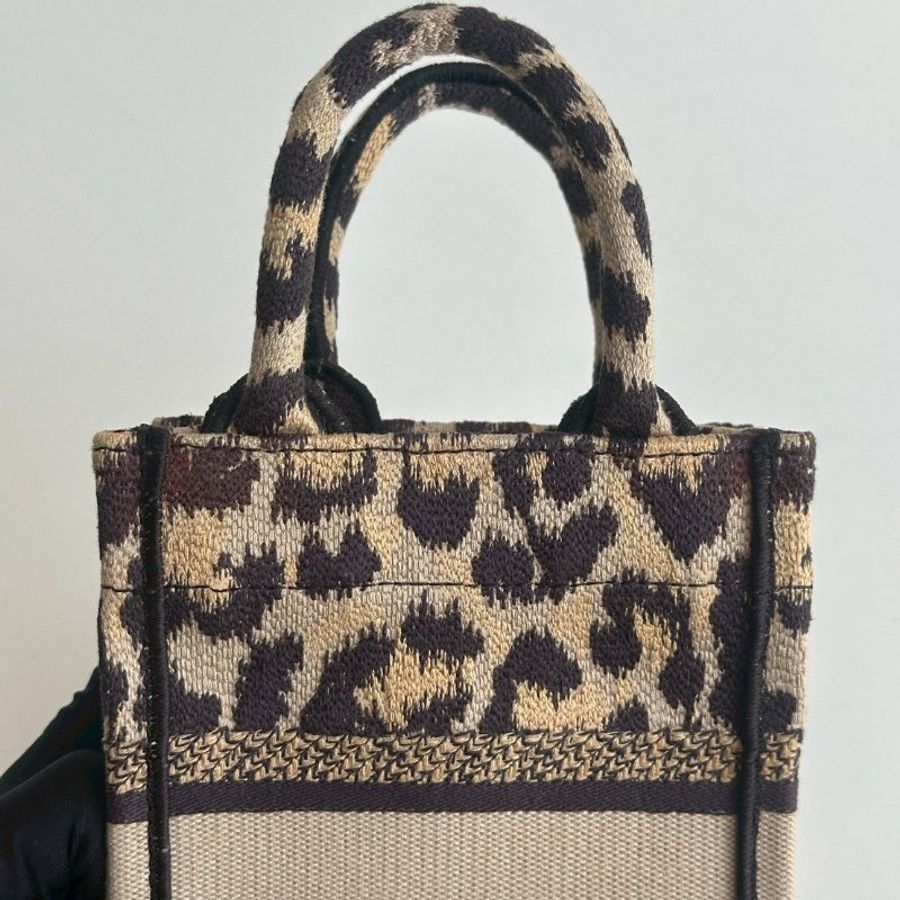 99新🆕 Dior 迪奧 Book Tote Mini 棕色豹紋-7