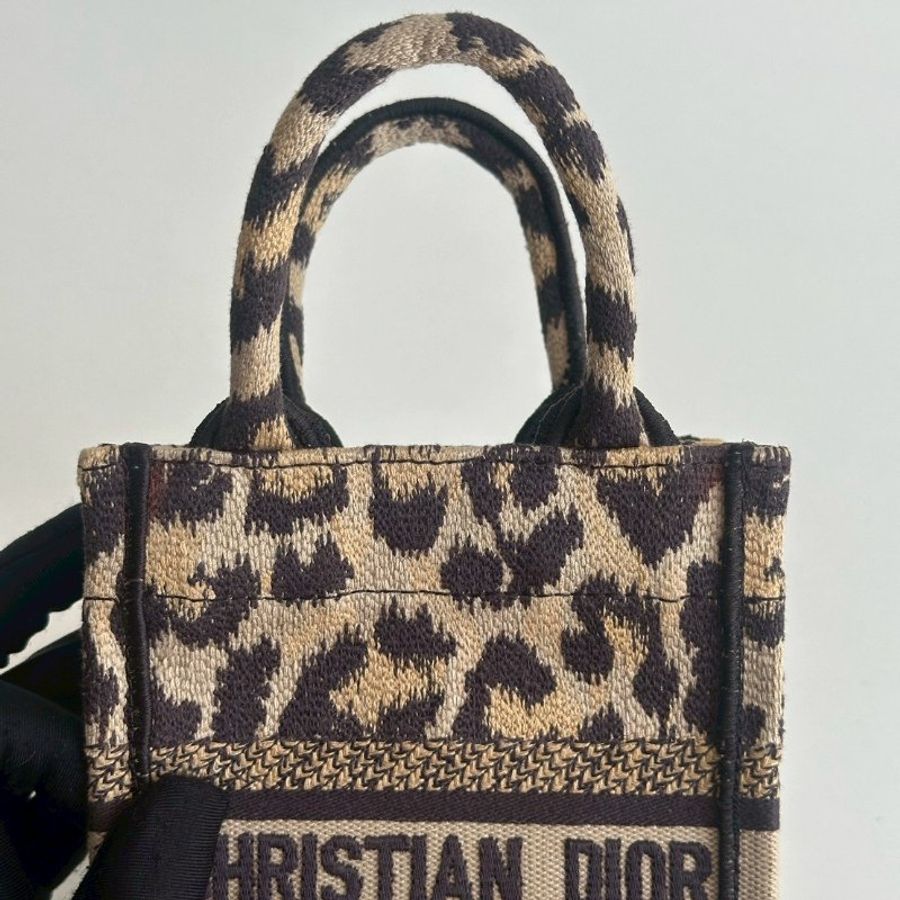 99新🆕 Dior 迪奧 Book Tote Mini 棕色豹紋-9