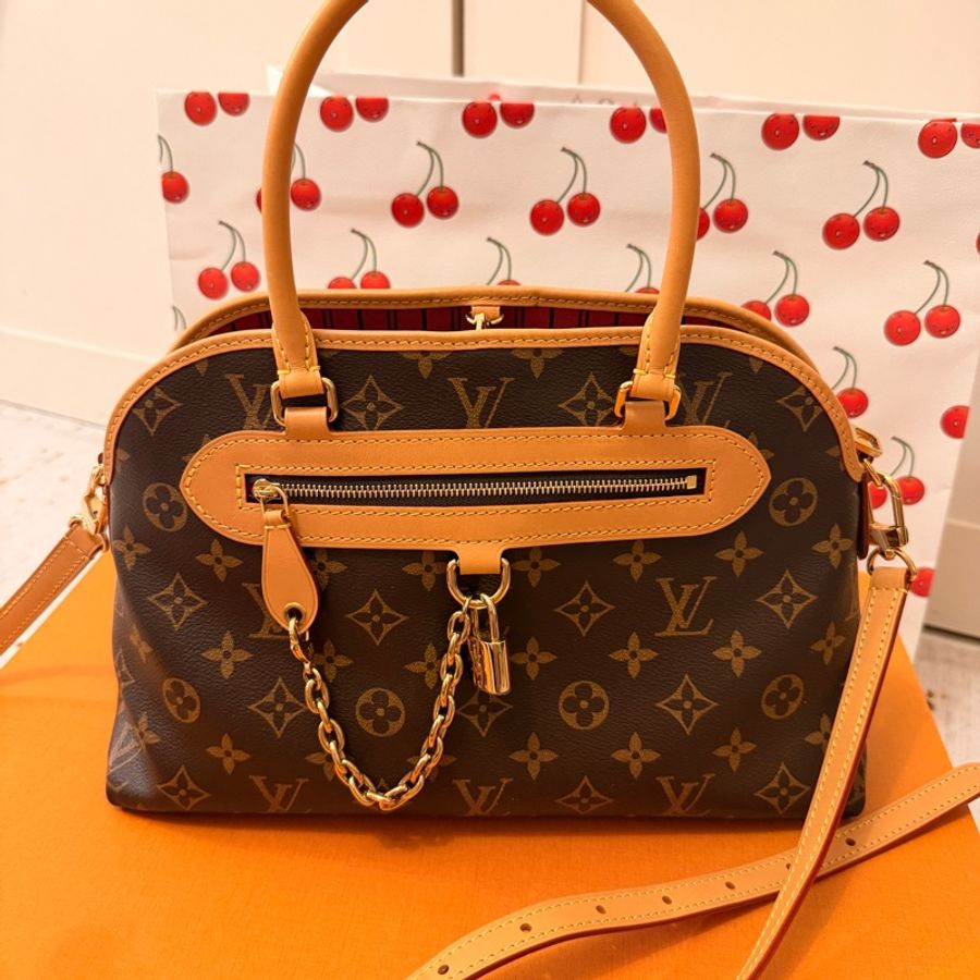 [絕版美包] LV Monogram Pallas PM 雙把手兩用包 (經典老花x焦糖色)-0