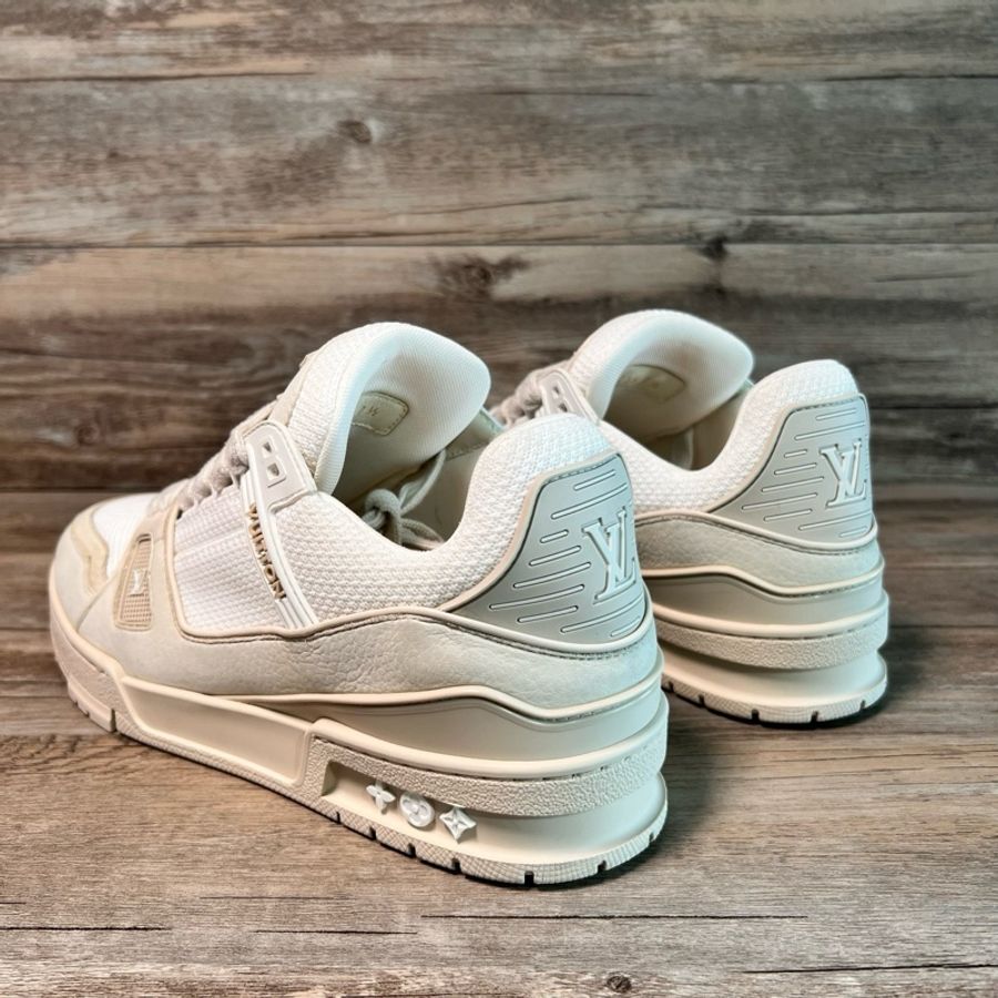 Louis Vuitton路易威登 trainer 白棕拼接 米白色 41.5碼-3