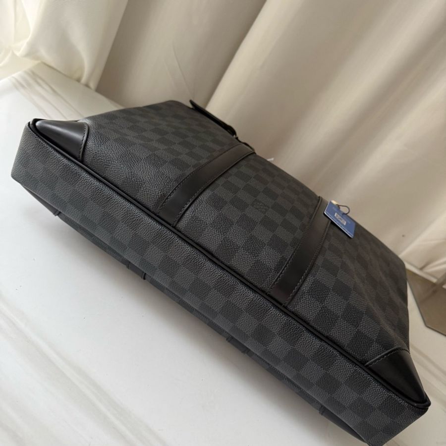 Louis Vuitton 路易威登 黑色 棋盤格 公文包 無附件-5
