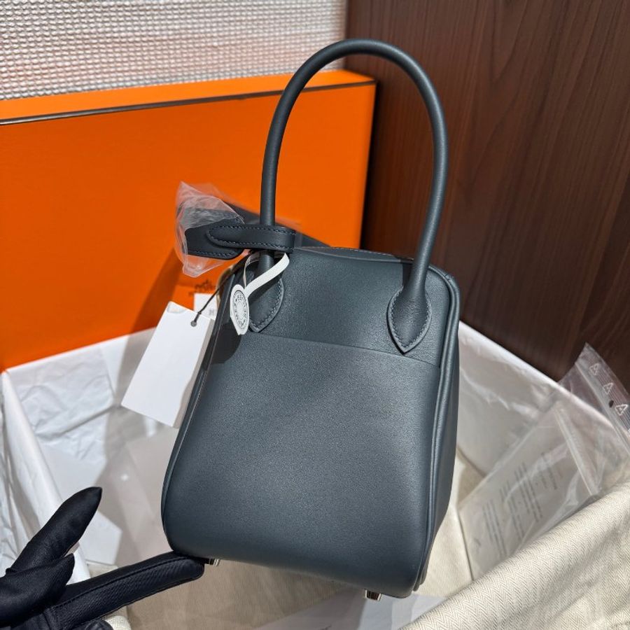 近新品 HERMES愛馬仕 Lindy26 盧梭綠拼孔雀綠-2