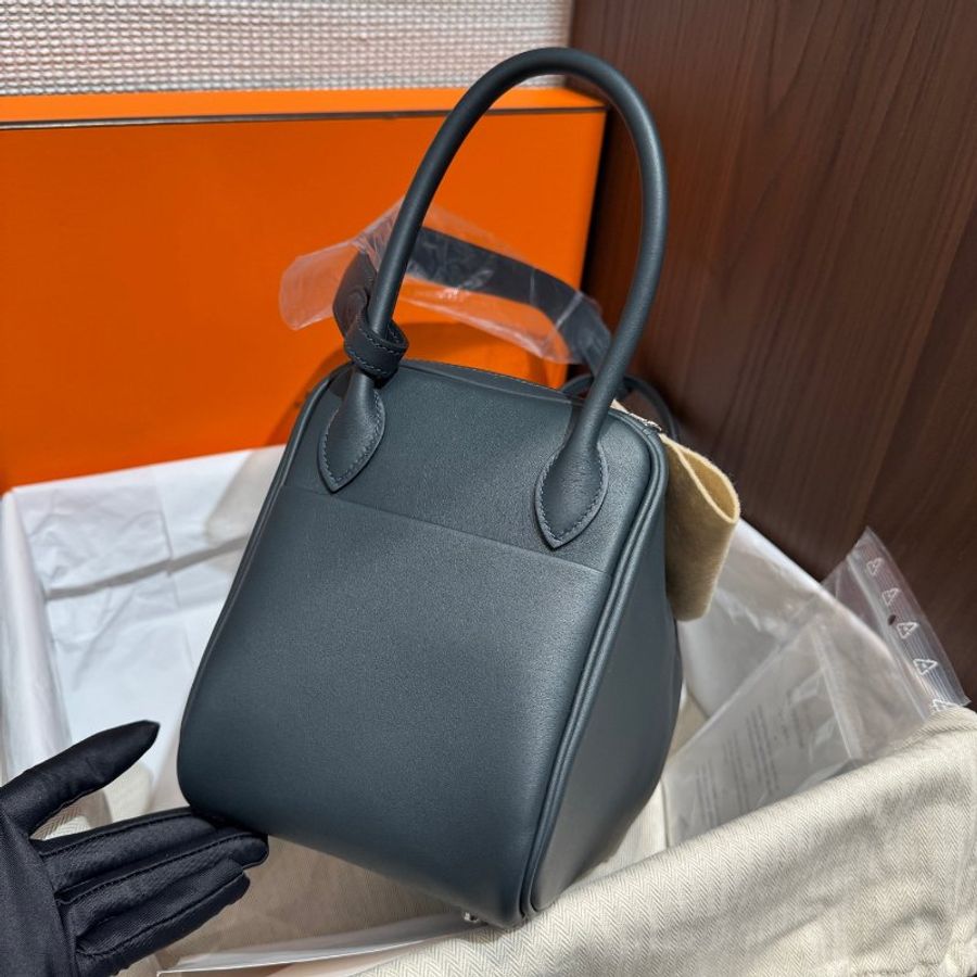 近新品 HERMES愛馬仕 Lindy26 盧梭綠拼孔雀綠-3