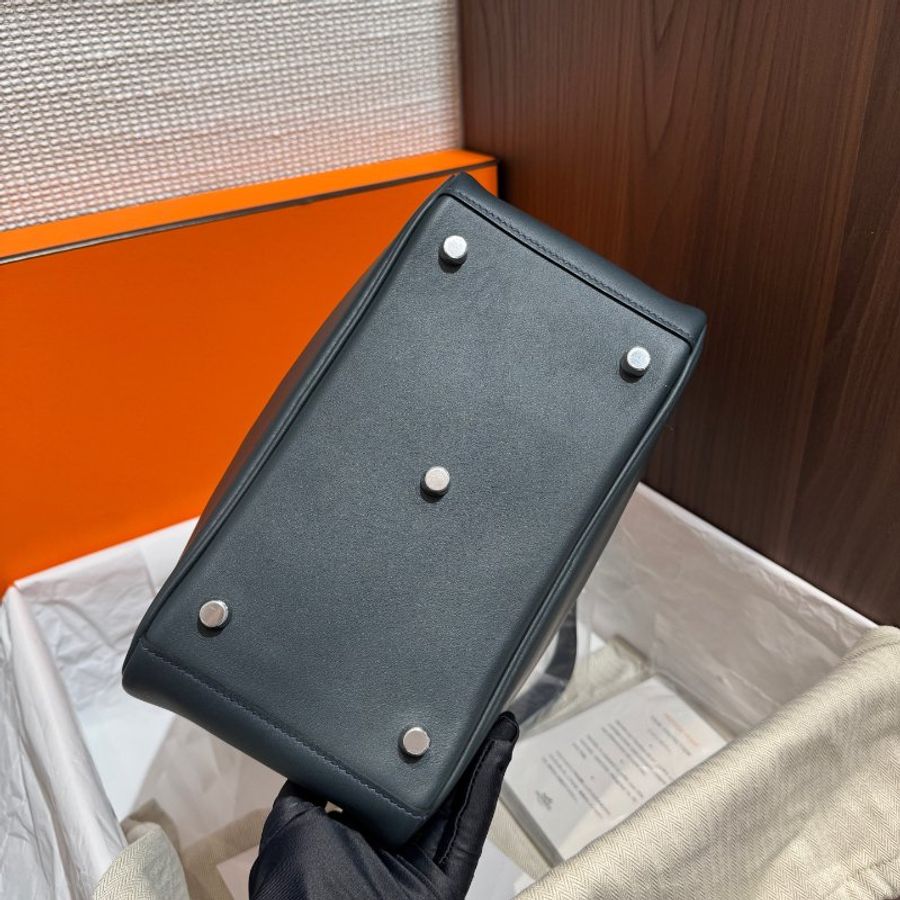 近新品 HERMES愛馬仕 Lindy26 盧梭綠拼孔雀綠-7