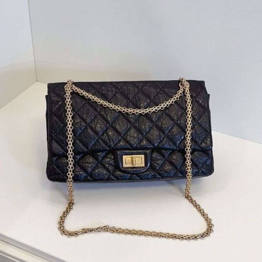 香奈兒/Chanel 經典黑金雙蓋2.55 鏈條包-5