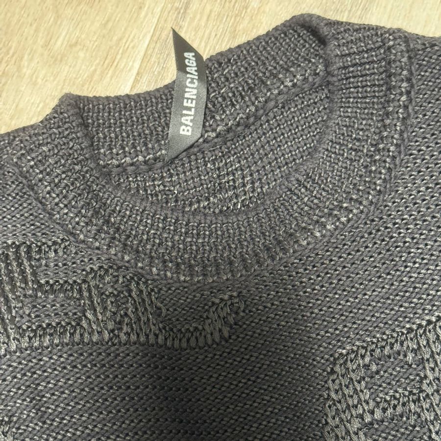 清倉 Balenciaga 黑色logo 毛衣S碼-5