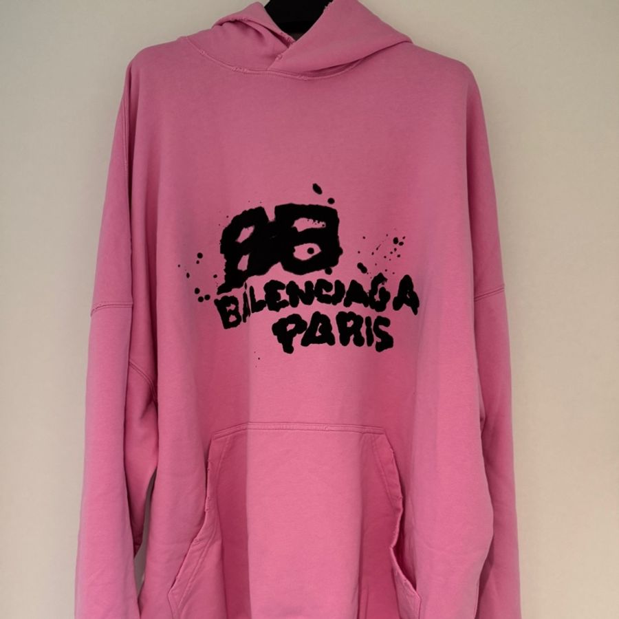 Balenciaga巴黎世家 Logo印花连帽长袖 卫衣 宽松版型 男款-3