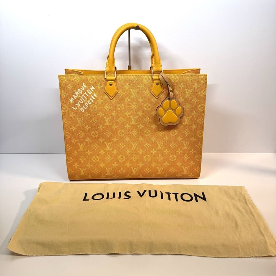LOUIS VUITTON 路易威登 黃色ECLIPSE SAC PLAT 24H　TOTE手提包 M12683-2