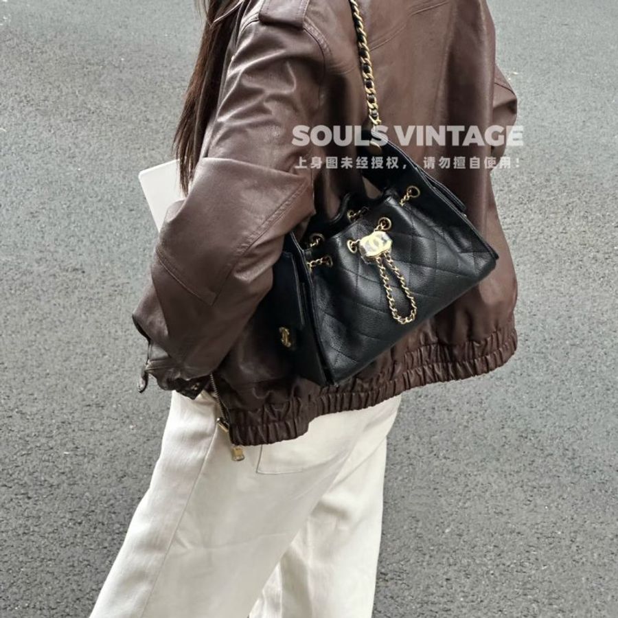 Chanel 25bag mini 黑金荔枝牛 2026/4月離櫃-3