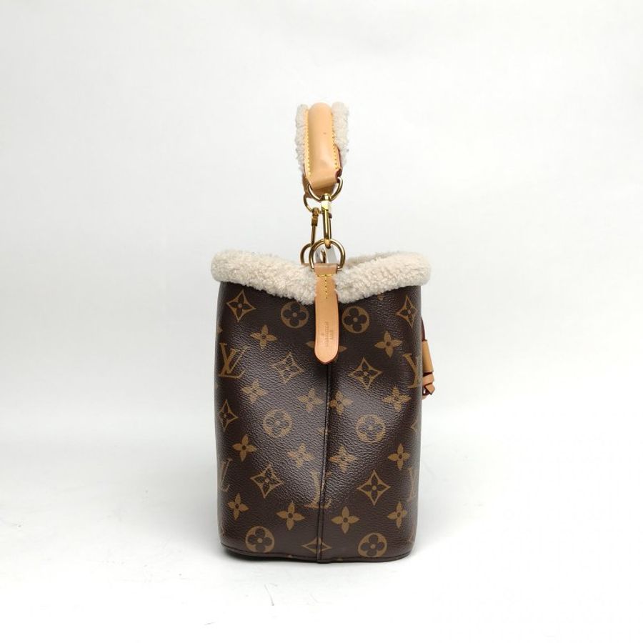 LOUIS VUITTON NÉONOÉ水桶包BB20老花PVC金扣晶片22聖誕肩背包-3