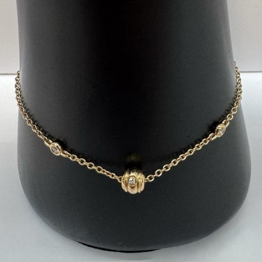 PIAGET 伯爵 Possession系列旋轉圓珠鑲鑽18K金手鍊-0