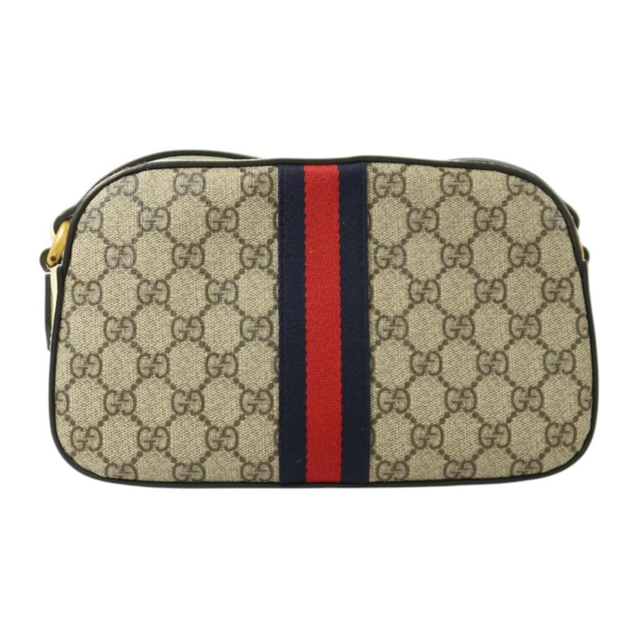 GUCCI 塗層帆布/牛皮皮革Oplidia Camera Bag金扣肩背袋-1