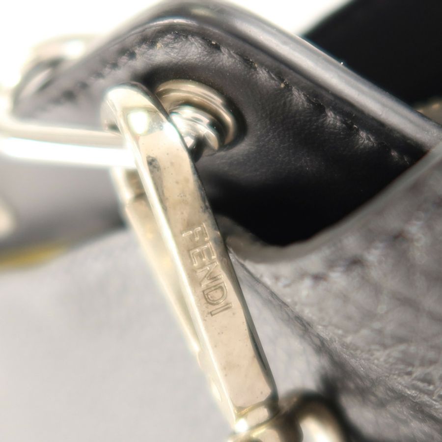 FENDI 牛皮皮革Peekaboo Iseeu銀扣手挽肩背兩用袋-19