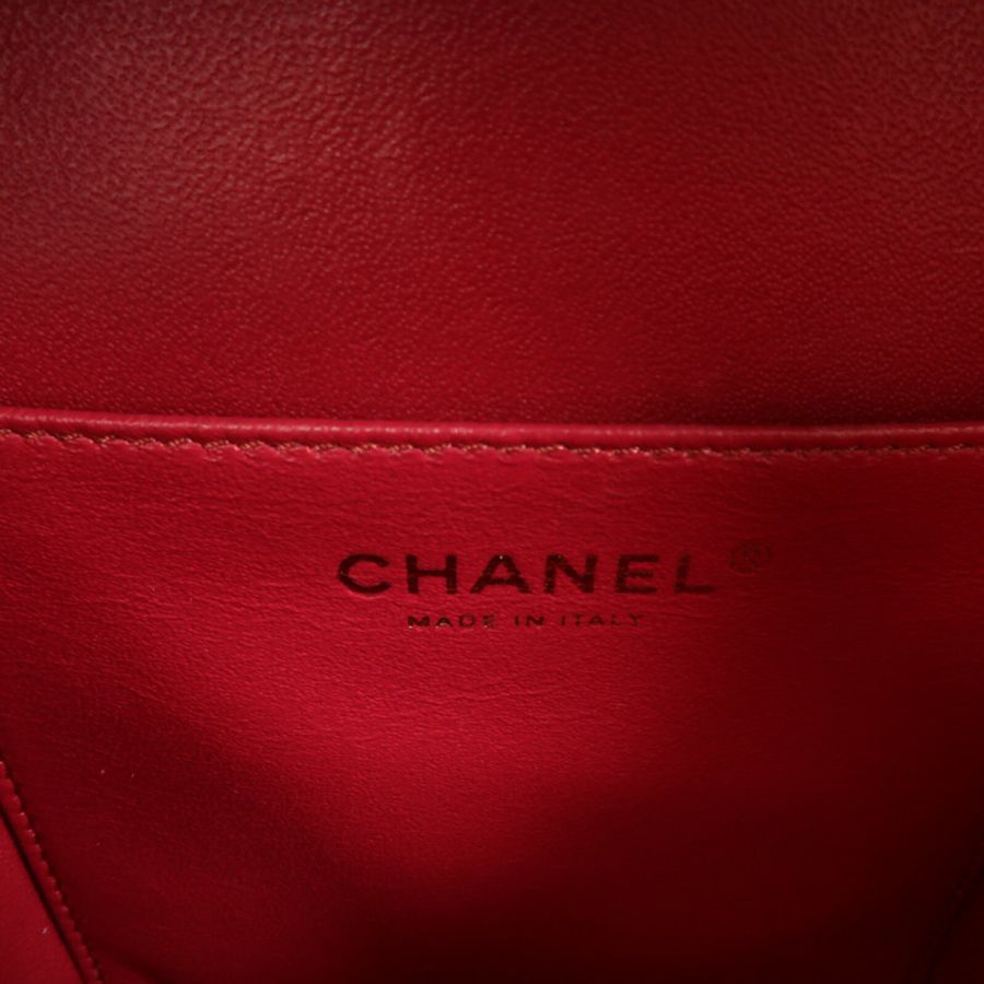 CHANEL 牛皮皮革North South Vanity鏈帶手挽肩背兩用袋-5