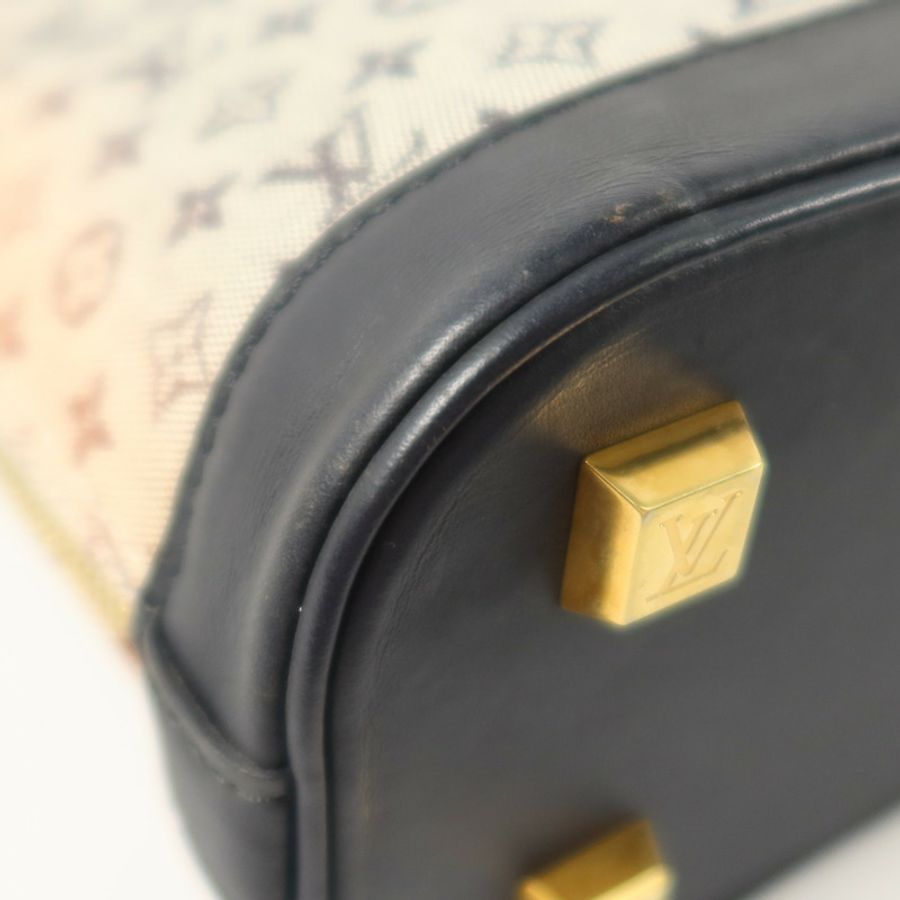 LOUIS VUITTON Monogram Mini Lin Alma Haut金扣手挽袋-10