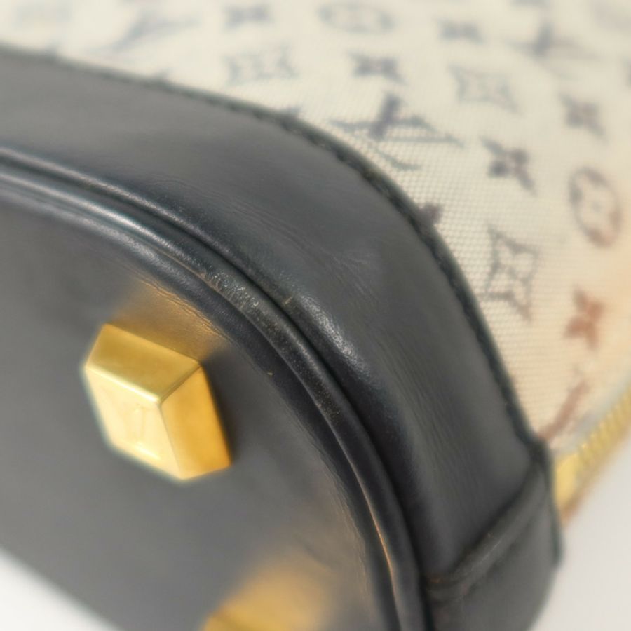 LOUIS VUITTON Monogram Mini Lin Alma Haut金扣手挽袋-12