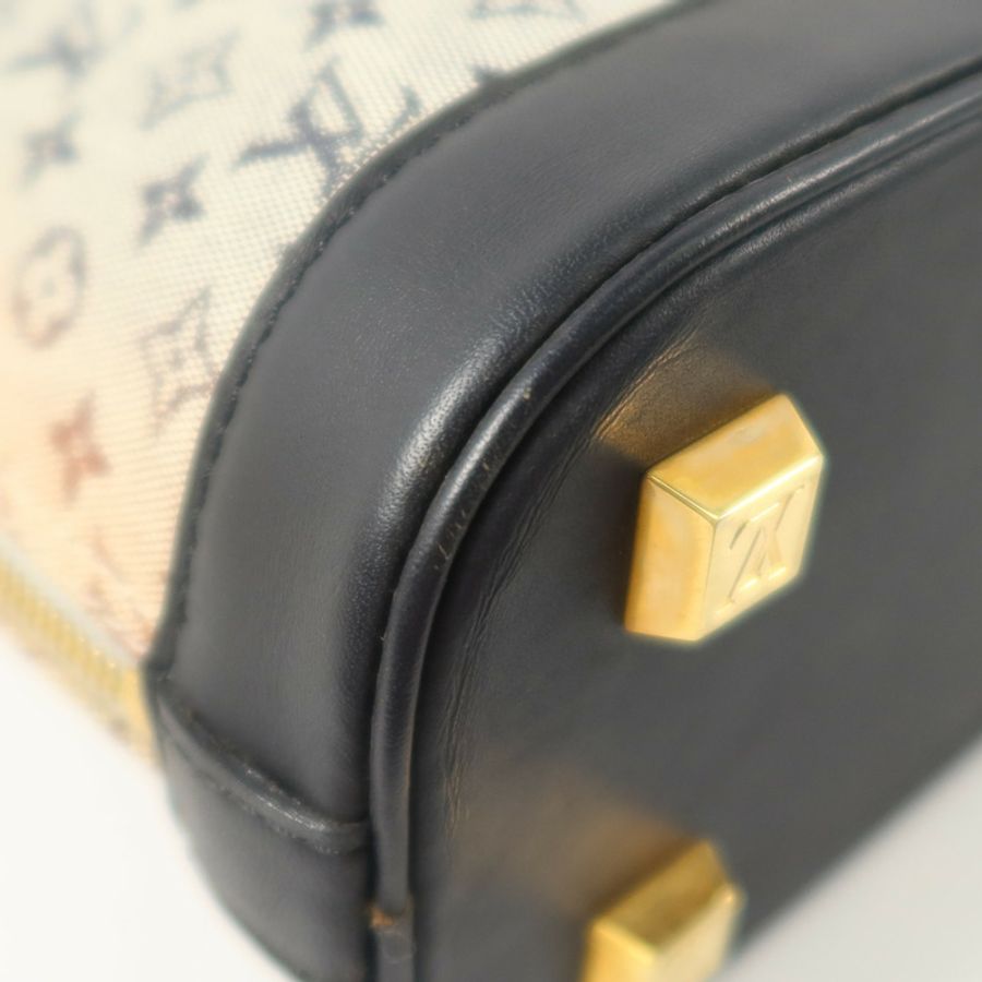 LOUIS VUITTON Monogram Mini Lin Alma Haut金扣手挽袋-13