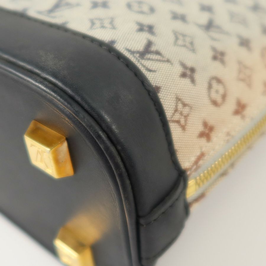 LOUIS VUITTON Monogram Mini Lin Alma Haut金扣手挽袋-14