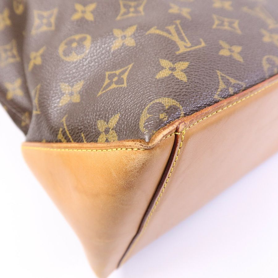 LOUIS VUITTON Monogram Cabas Mezzo金扣肩背袋棕色-12