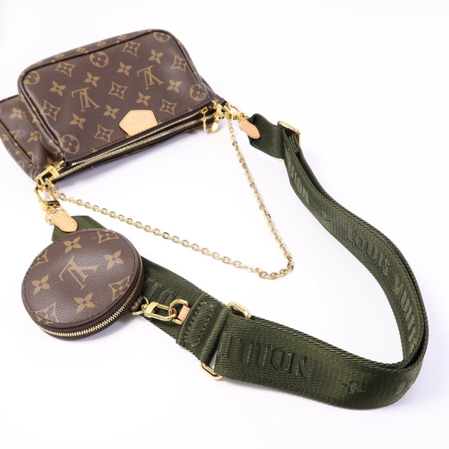 LOUIS VUITTON Monogram Multi Pochette Accessoires金扣肩背袋-8