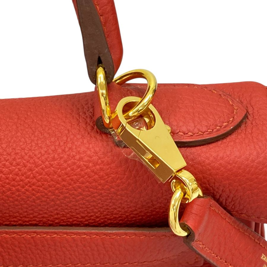 法拉利紅 Togo牛皮 Kelly 28 凱莉包 手提包 □Q刻 金扣【HERMES 愛馬仕】-7