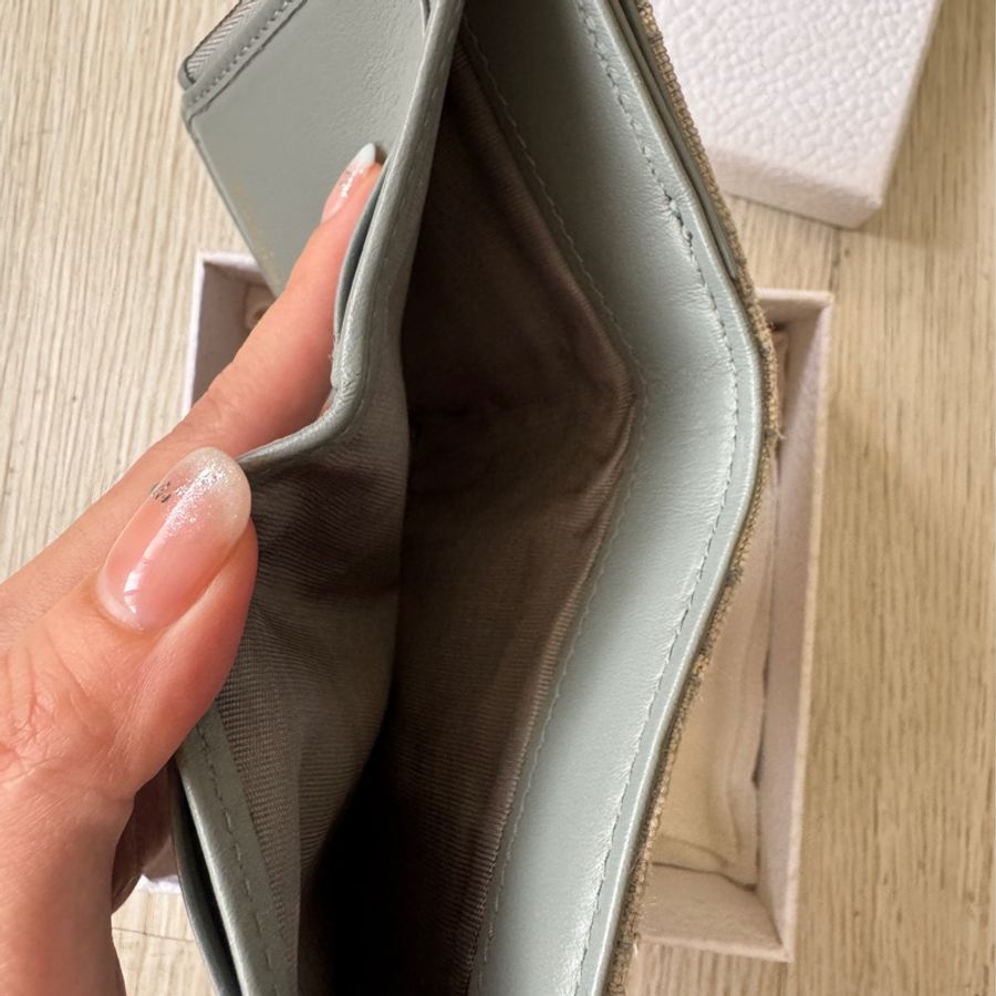 Dior Saddle Lotus 錢包 灰色-9