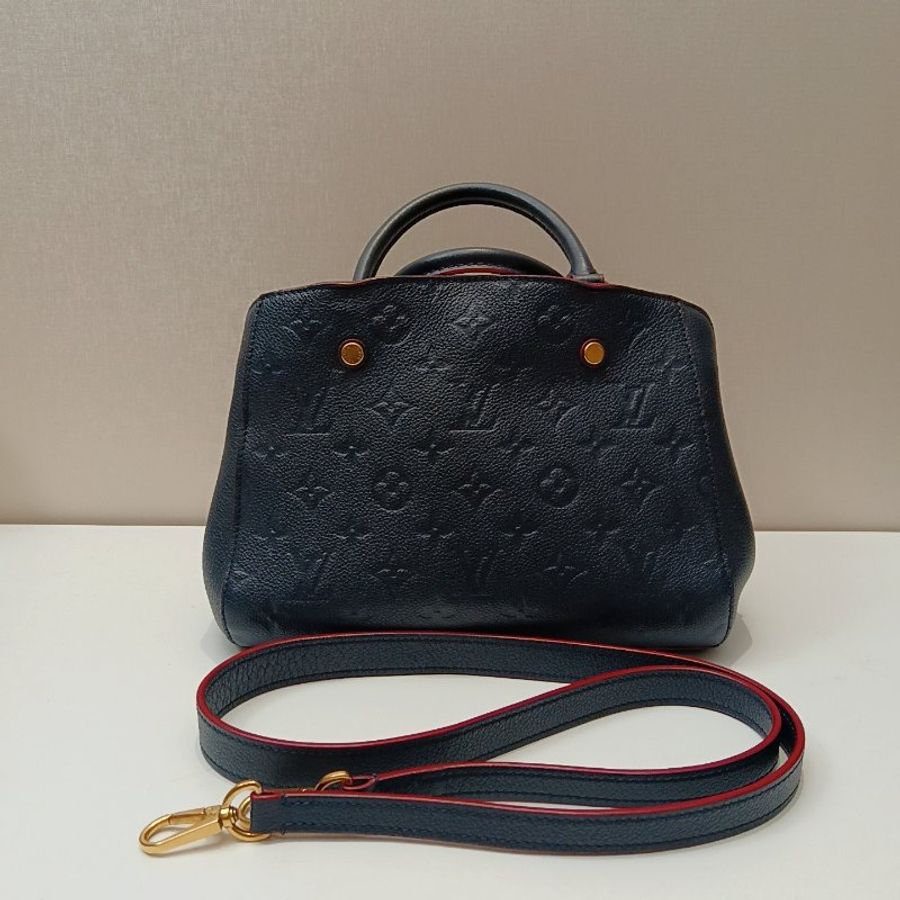 路易威登/Louis Vuitton 藍色全皮 蒙田BB-0