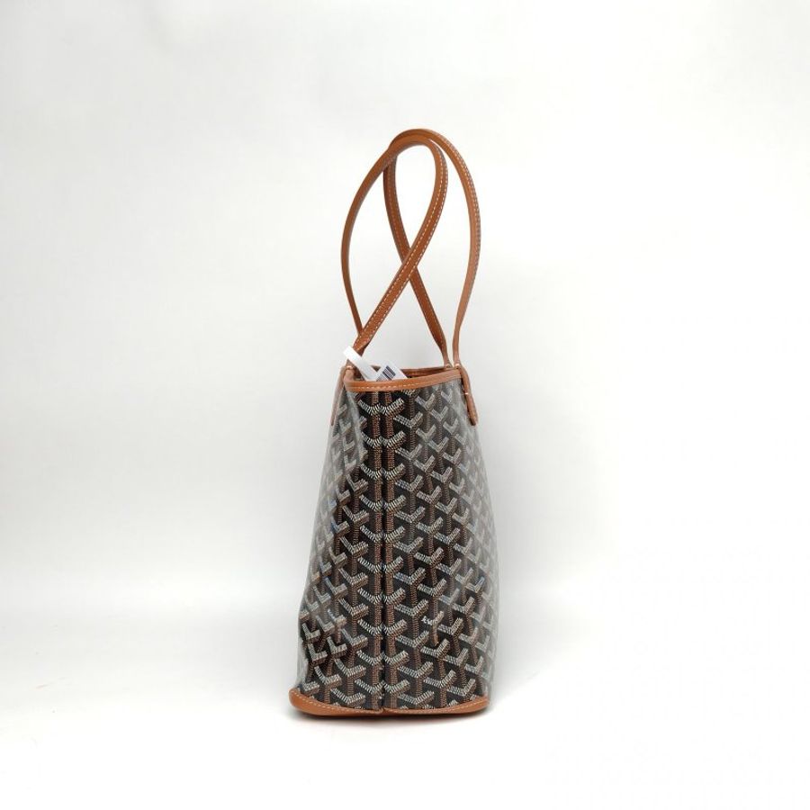 GOYARD Artois拉鏈購物袋Tote小號老花PVC肩背包-3