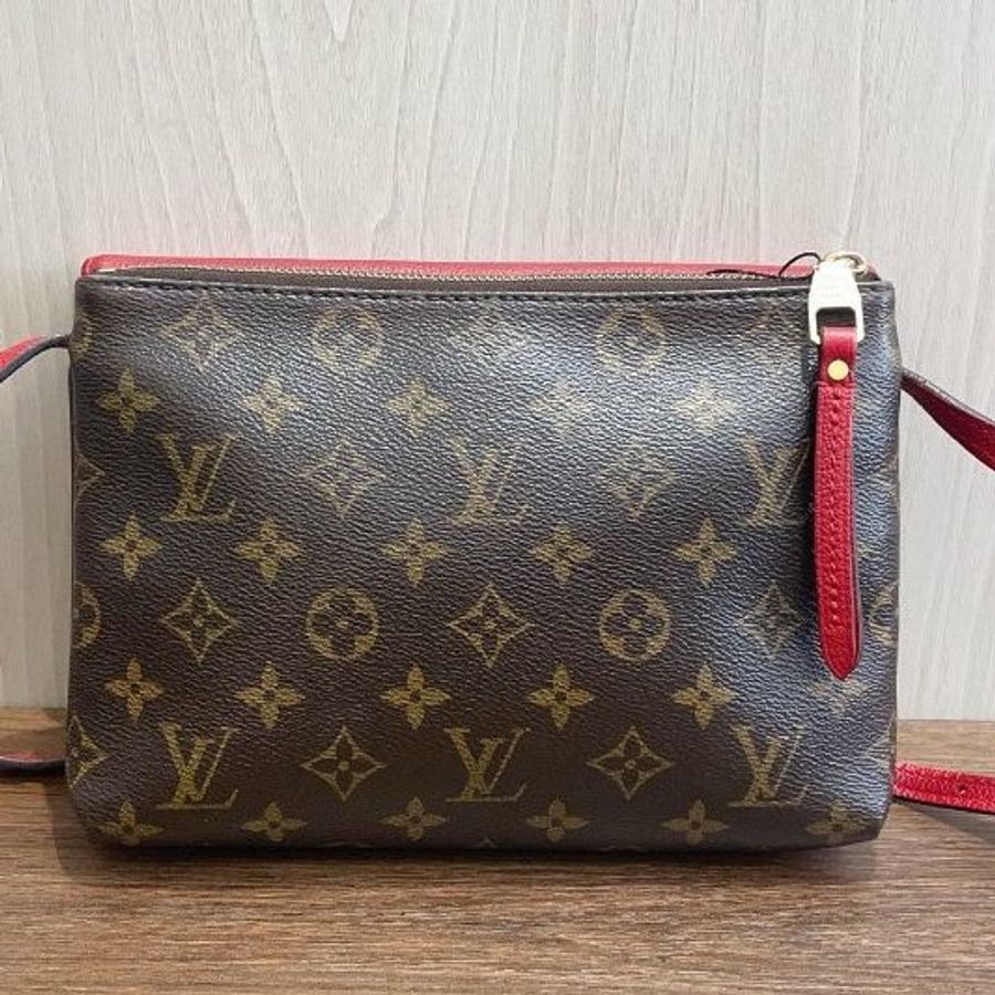 路易威登/Louis Vuitton 老花 紅色郵差包-1