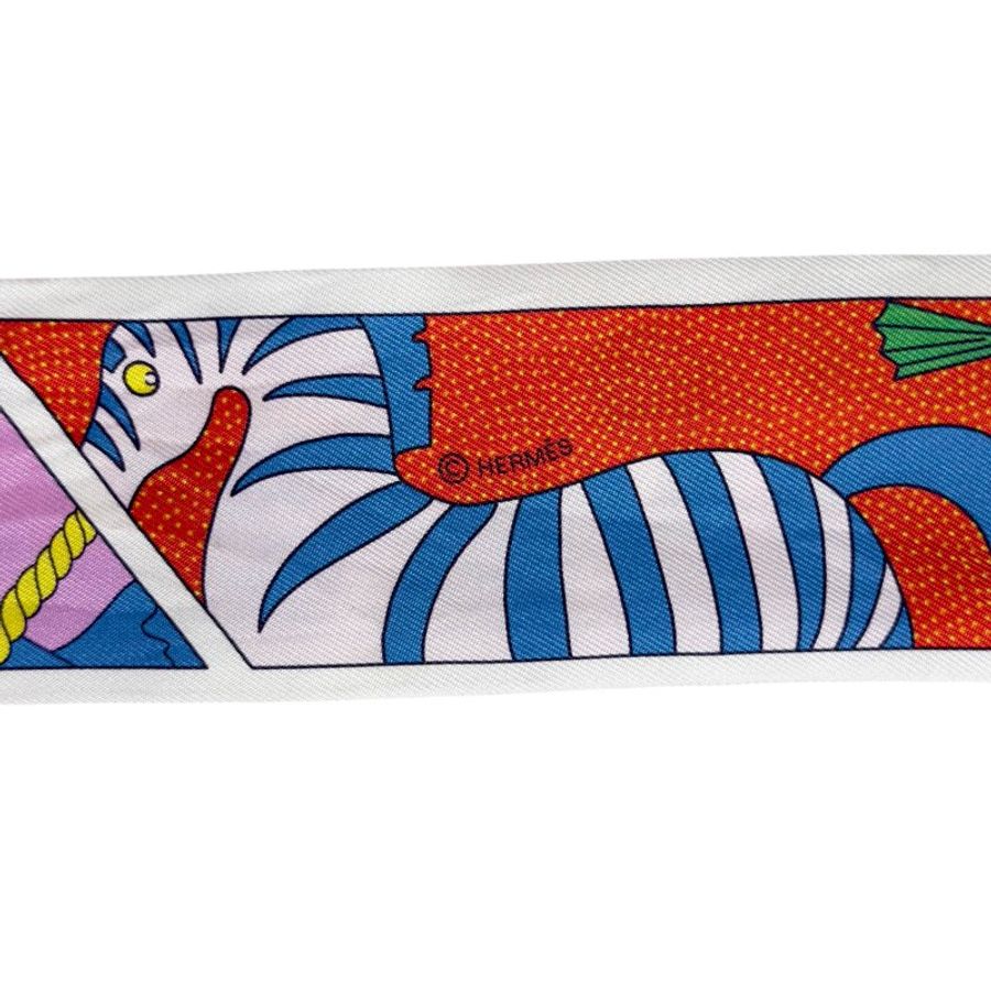 HERMES Factory Suite Twilly 幼絲巾-9