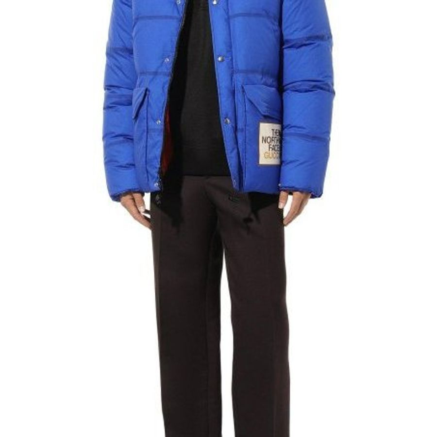 💎Han's house精品服飾💎 GUCCI 聯名 The North Face 羽絨 連帽可拆 外套 義大利製 現貨 L 原價 95000-6
