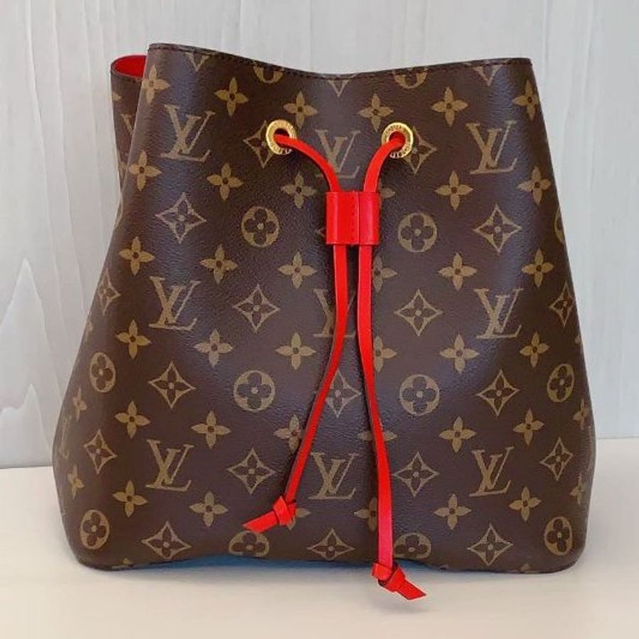 路易威登/Louis Vuitton 紅色老花水桶包-5