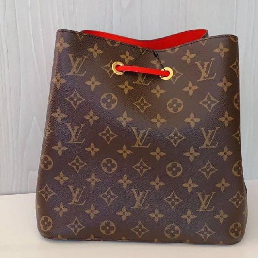 路易威登/Louis Vuitton 紅色老花水桶包-6